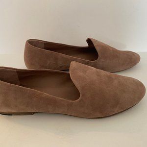 Vince Milo Pink Suede Loafers Ballet Flats Size 9M Slip On Skimmer